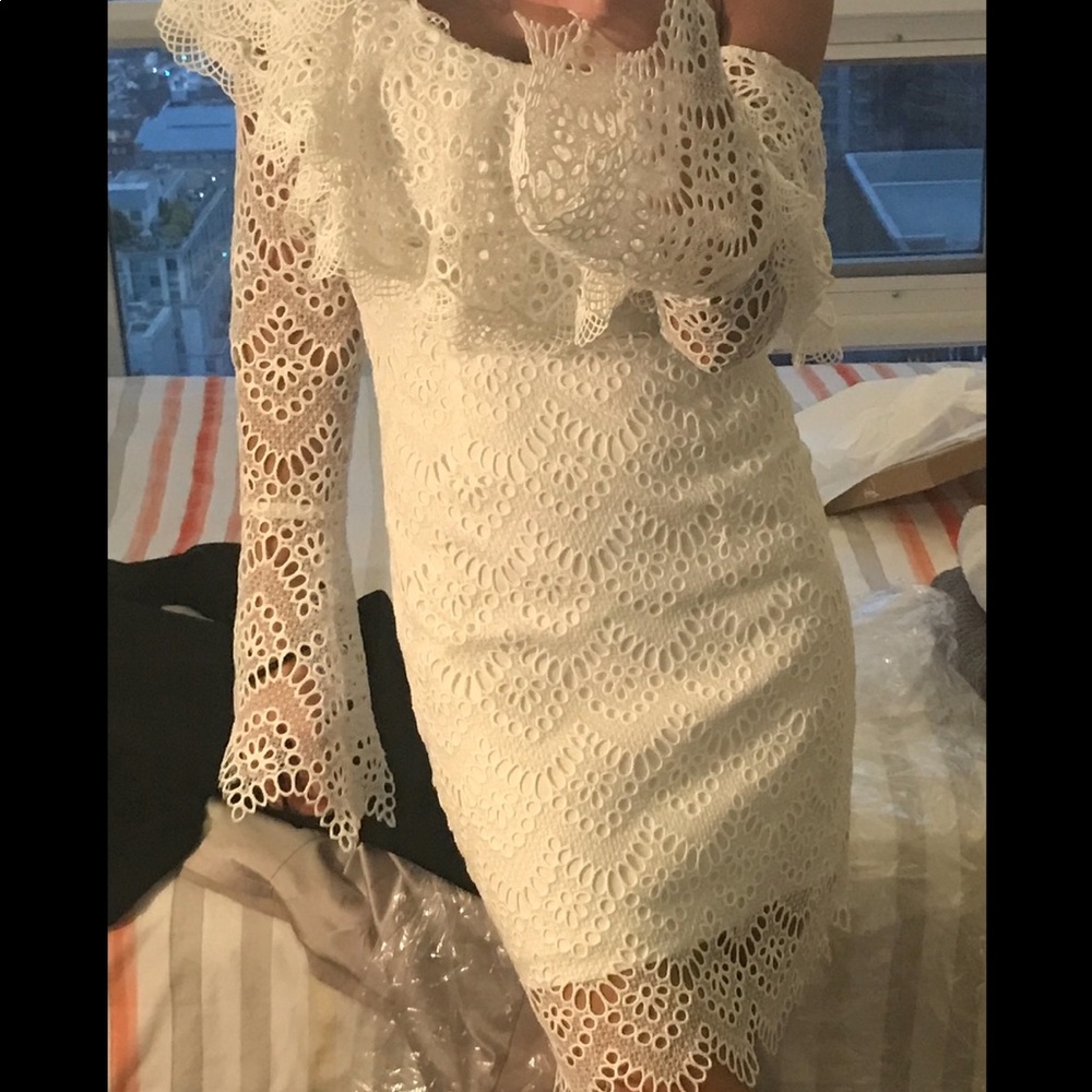 Nicholas white mini dress size 2